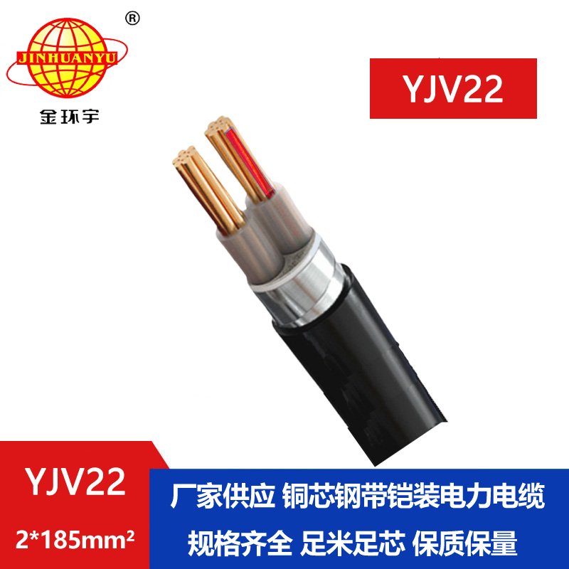 金環(huán)宇電線(xiàn)電纜 低壓銅芯電力電纜 YJV22 2X185平方